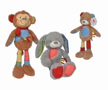 4-Sort. Simba 6305793529-Peluche Personnage-NICOTOY-Baby Schmusetuch CUDDLES 