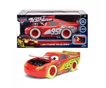 Jada 253084003 - Lightning McQueen Glow Racers 1:24