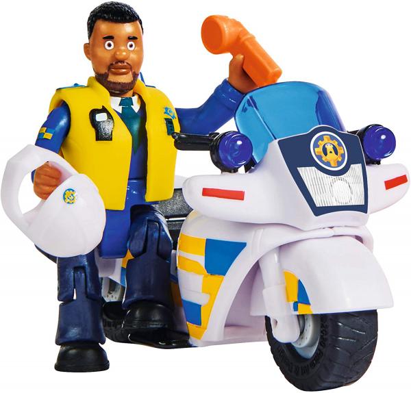Simba 109251092 - Sam Polizeimotorrad mit Figur