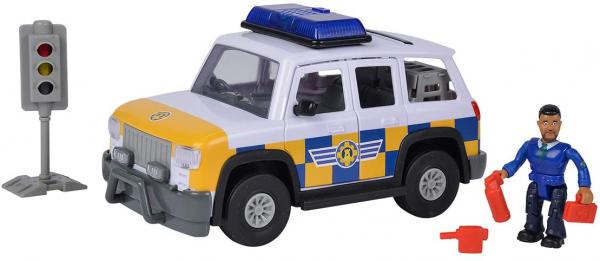 Simba 109251096 - Sam Polizeiauto 4x4 mit Figur Polizist Malcolm